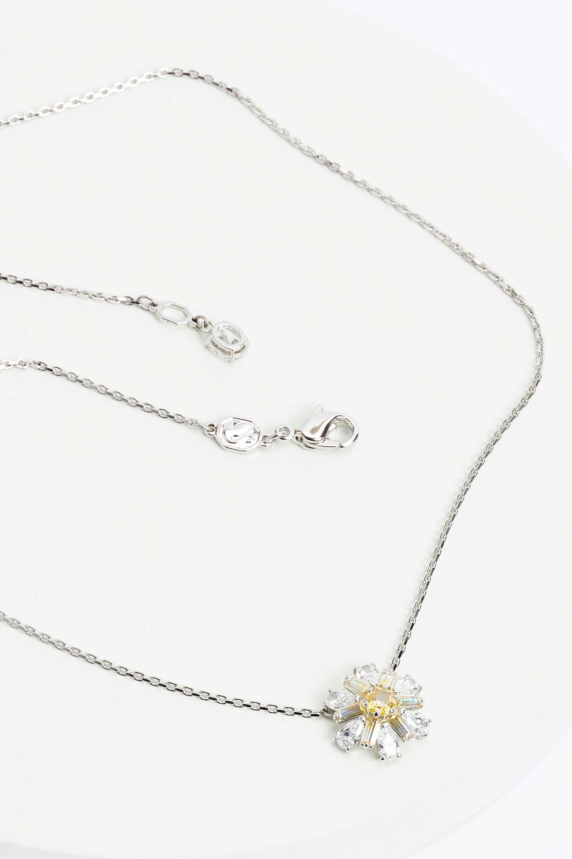 Swarovski Silver Daisy Crystal Necklace - Image 1 of 7