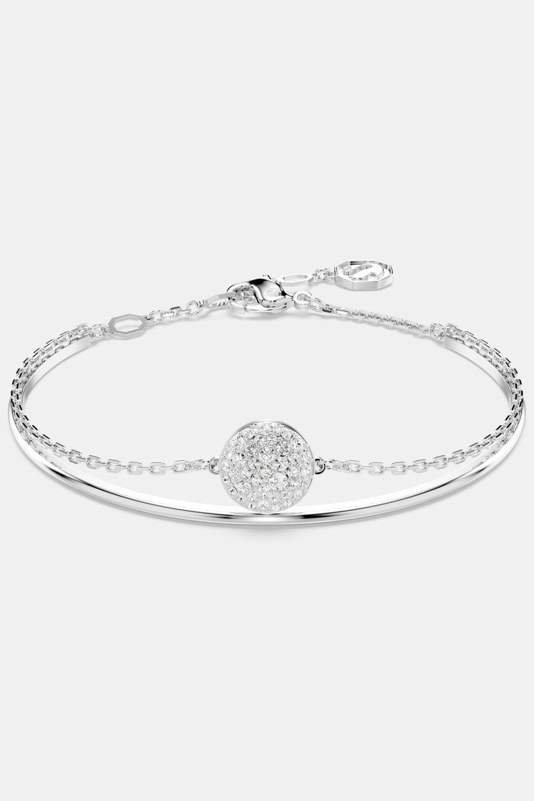 Swarovski Silver Tone Crystal Bangles