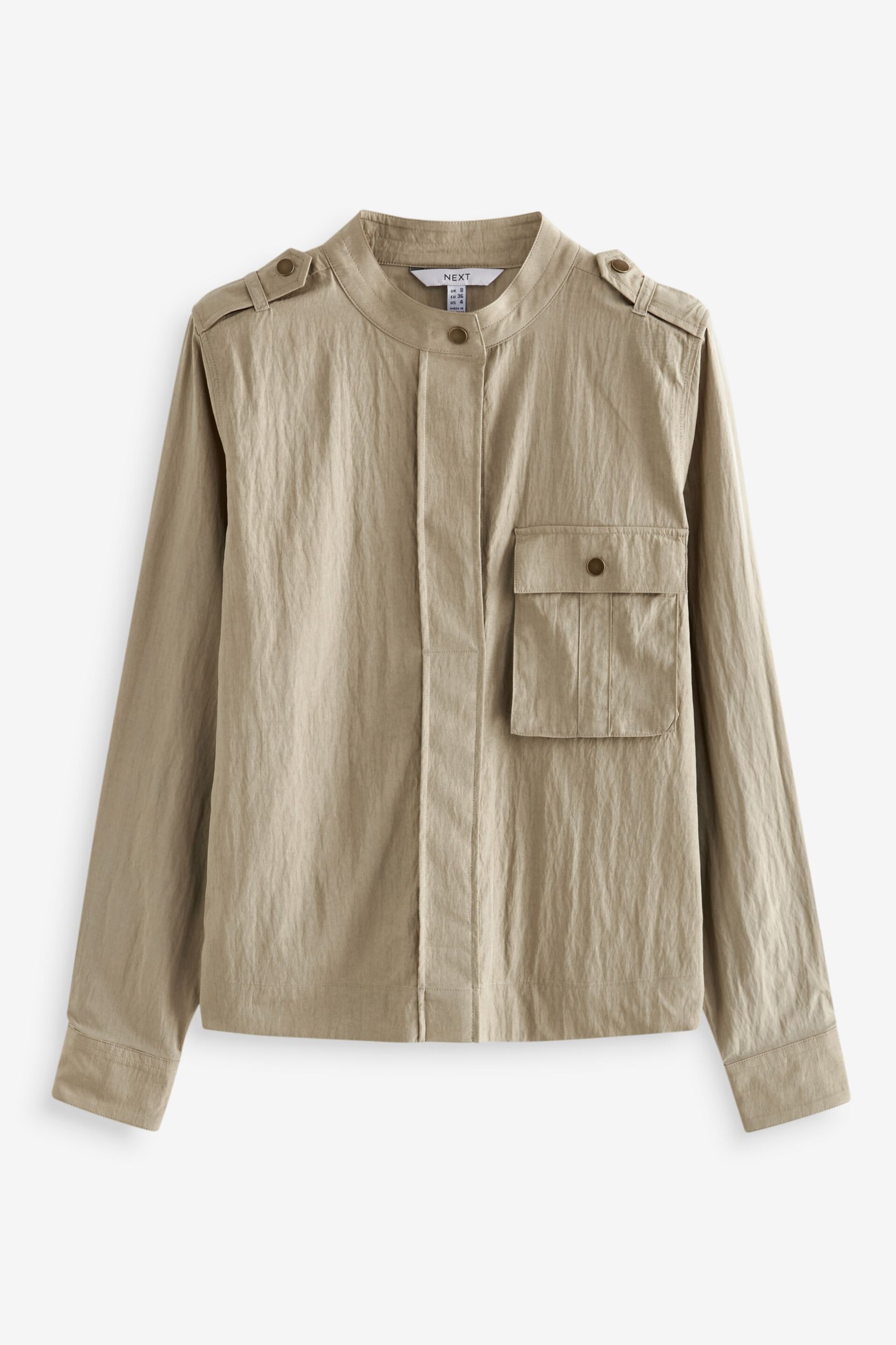 Khaki Green Long Sleeve Utility Shirt - Image 5 of 7