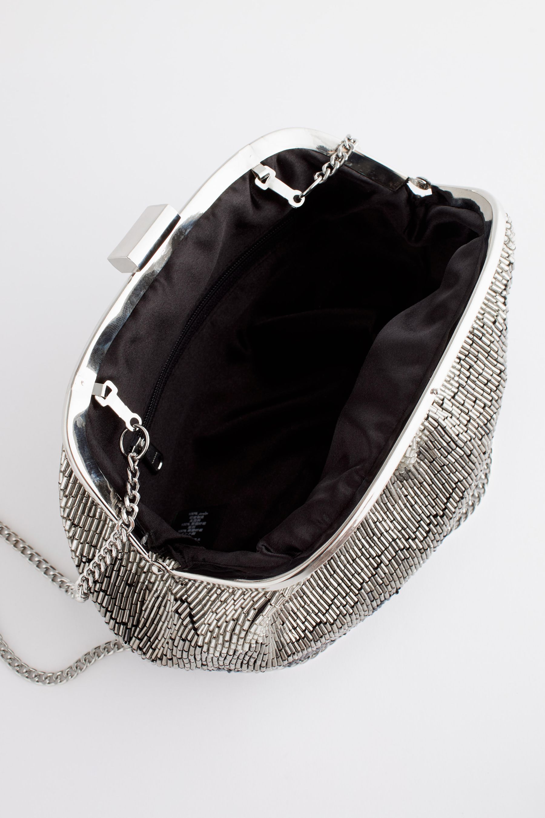 Buy Silver Beaded Occasion Clutch Bag from the Next UK online shop
