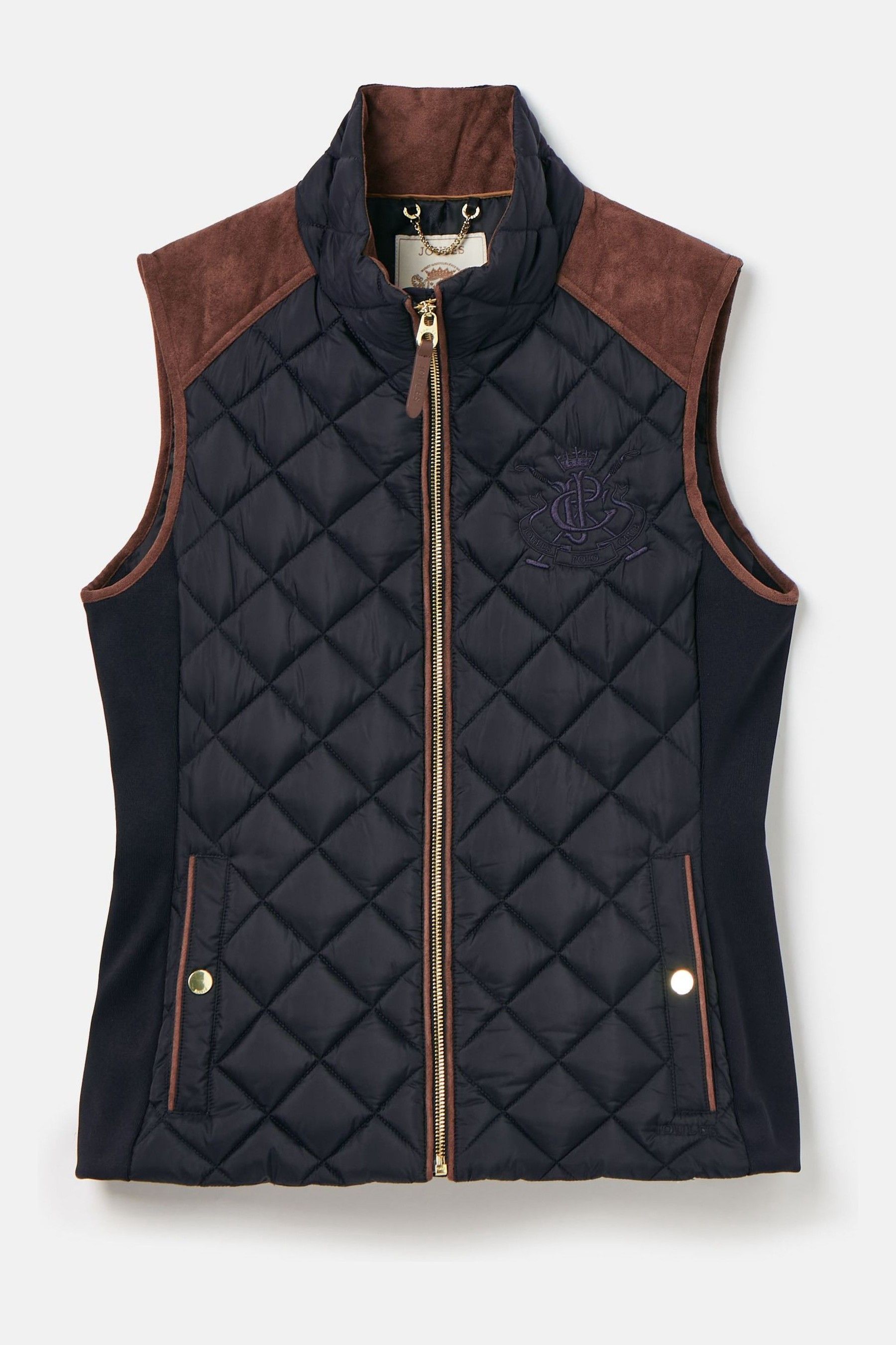 Buy Joules Braemar Luxe Navy Showerproof Waterproof Diamond Quilted Gilet from Next Austria
