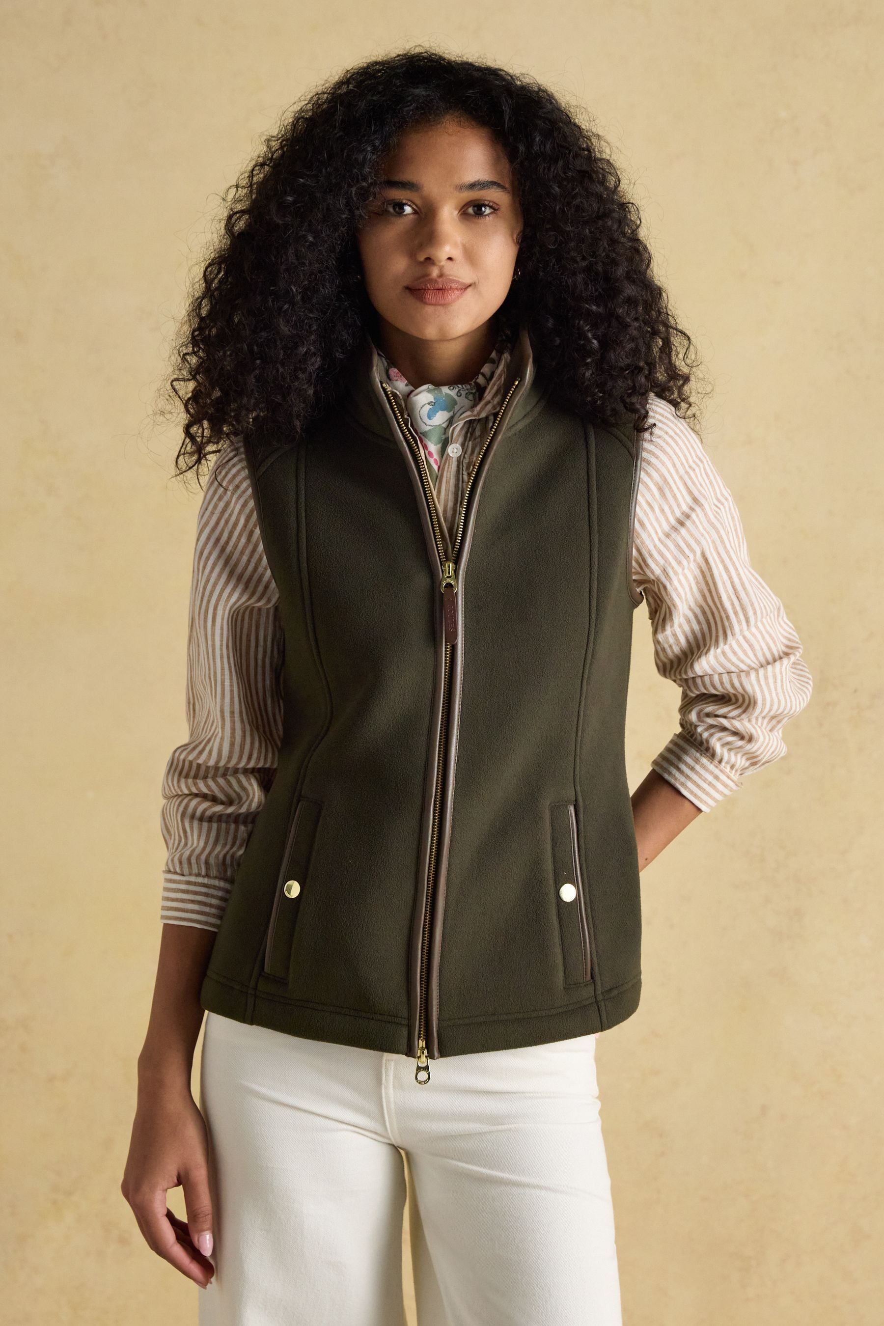 Buy Joules Fairbourne Green Fleece Gilet from Next USA