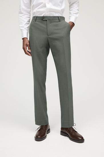 Green Slim Motionflex Stretch Suit Trousers