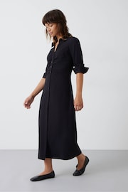 Hush Black Gianna Textured Midi Dress - Image 2 of 5