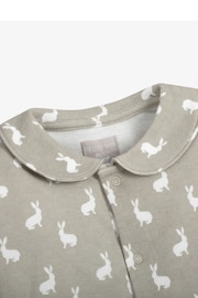 The Little Tailor Baby Jersey Bunny Print Romper - Image 5 of 5