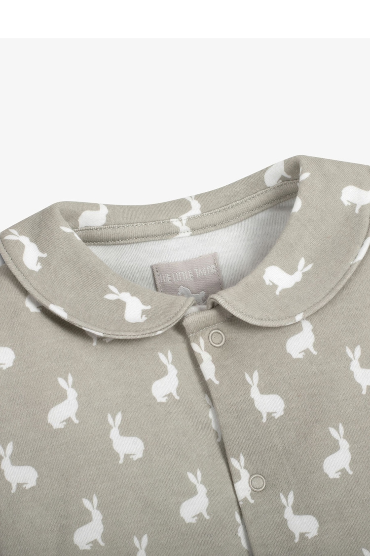 The Little Tailor Baby Jersey Bunny Print 100% Cotton Romper - Image 5 of 5