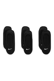 Nike Black Everyday Lightweight Training Footie Socks 3 Pack - Image 2 of 4