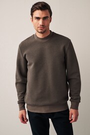 Mushroom Brown Premium Texture Crew Sweatshirt - Image 2 of 8