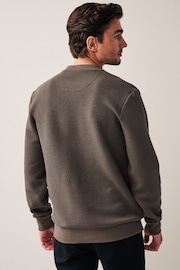 Mushroom Brown Premium Texture Crew Sweatshirt - Image 4 of 8