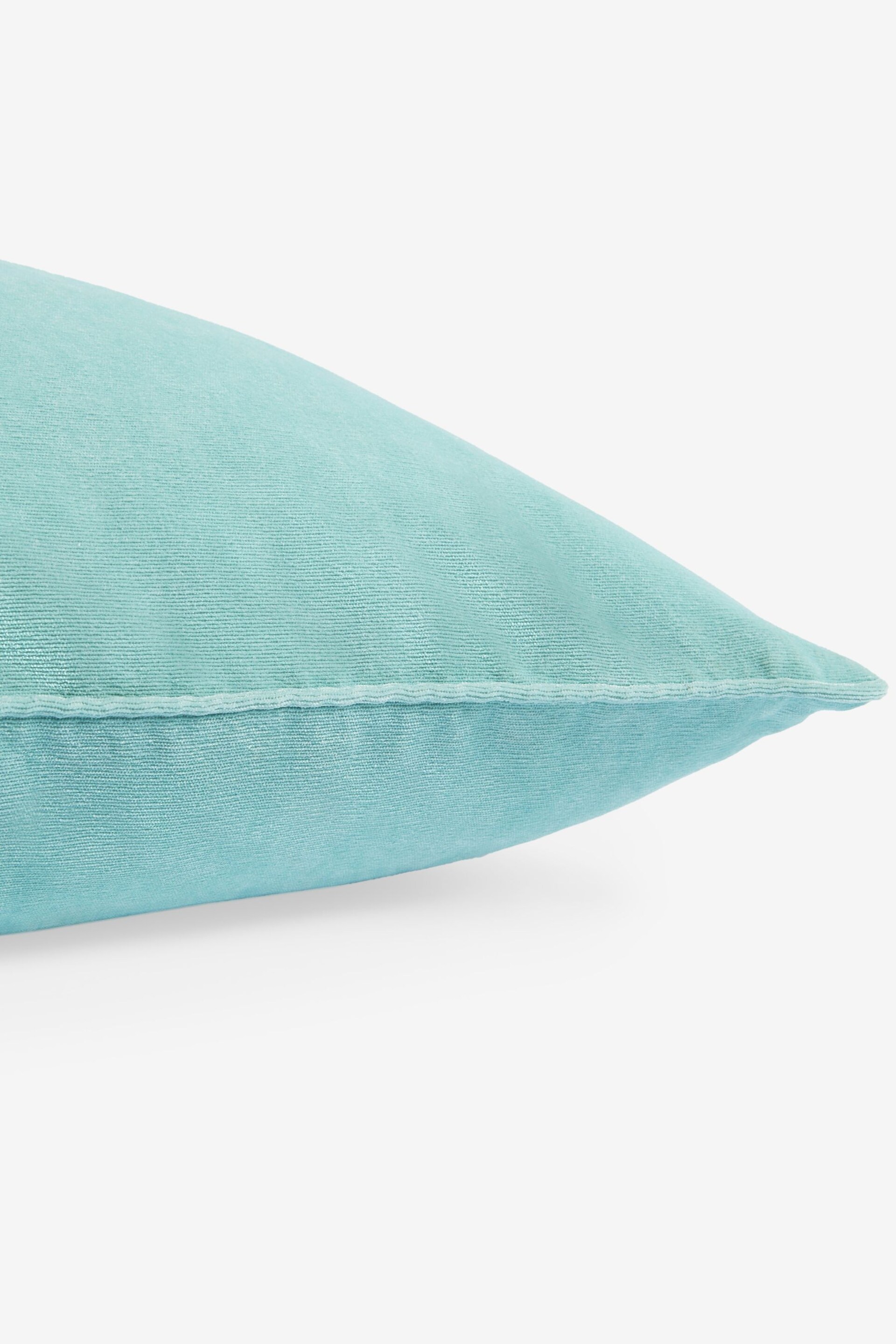 Teal Blue 59 x 59cm Soft velour Cushion - Image 3 of 6