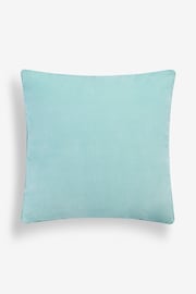 Teal Blue 59 x 59cm Soft velour Cushion - Image 6 of 6