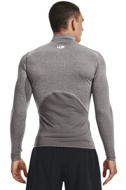 Under Armour Charcoal Grey Under Armour Charcoal Grey Coldgear Mock Neck Base Layer - Image 2 of 6