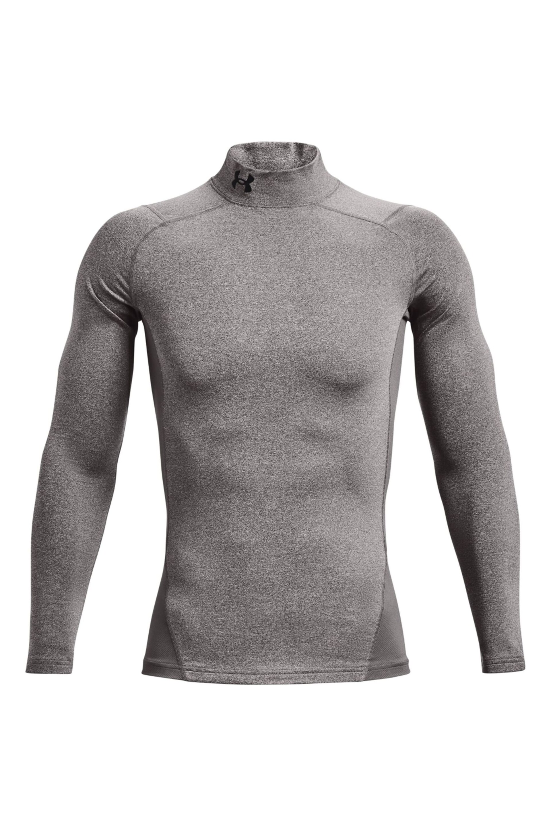 Under Armour Charcoal Grey Under Armour Charcoal Grey Coldgear Mock Neck Base Layer - Image 5 of 6