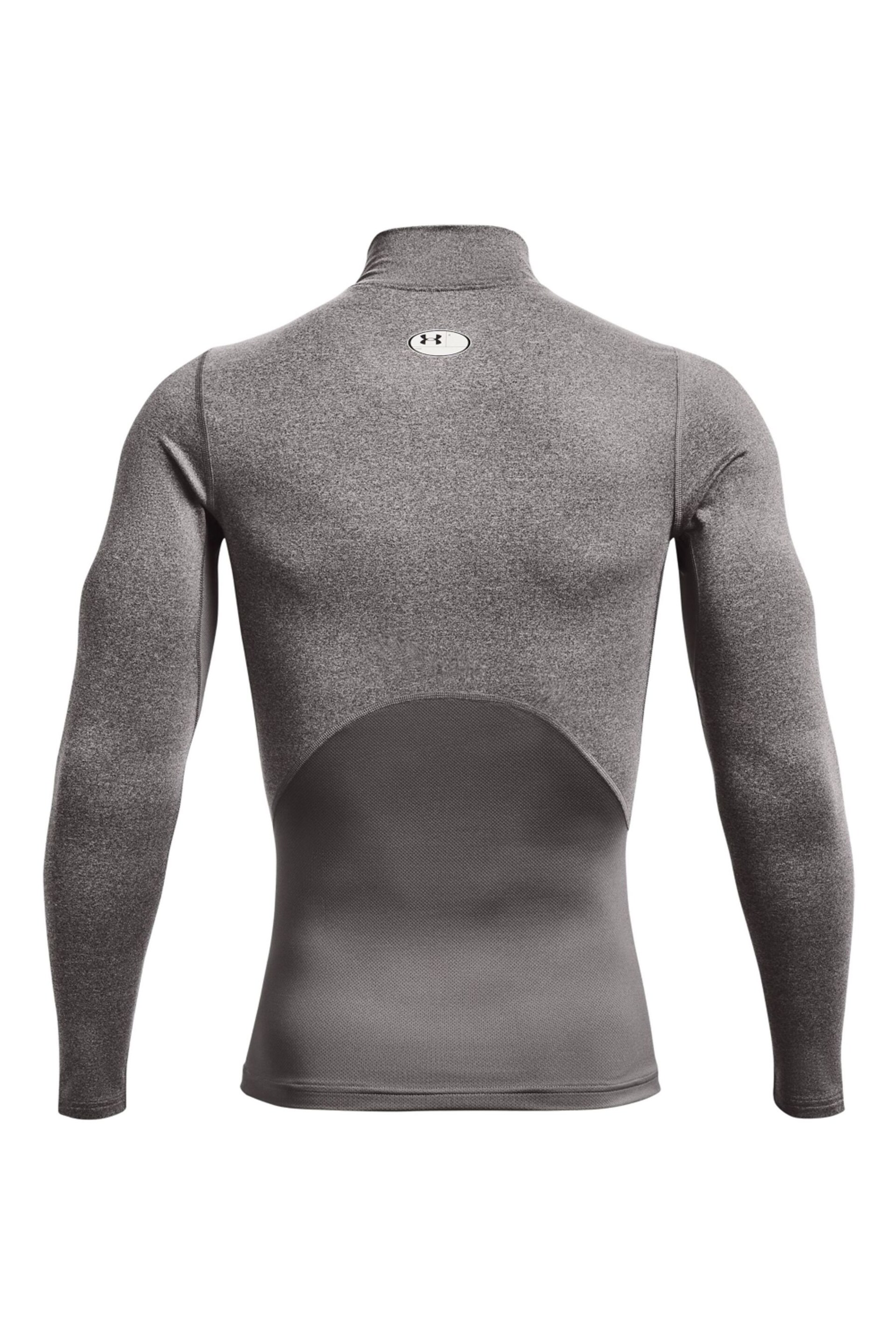 Under Armour Charcoal Grey Under Armour Charcoal Grey Coldgear Mock Neck Base Layer - Image 6 of 6