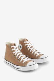 Converse Brown Chuck Taylor Classic High Top Trainers - Image 3 of 9