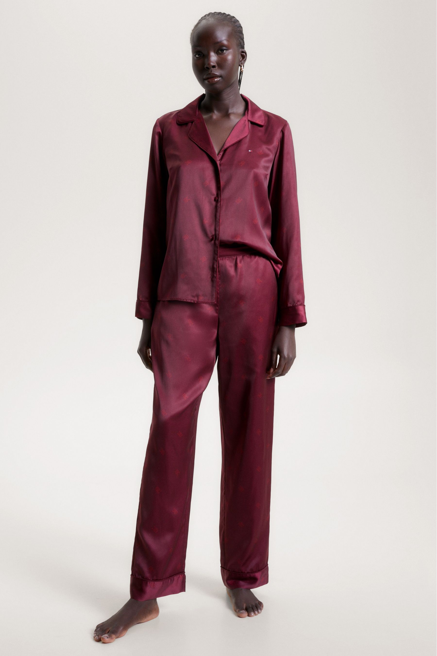 Monogrammed satin pyjamas 2025