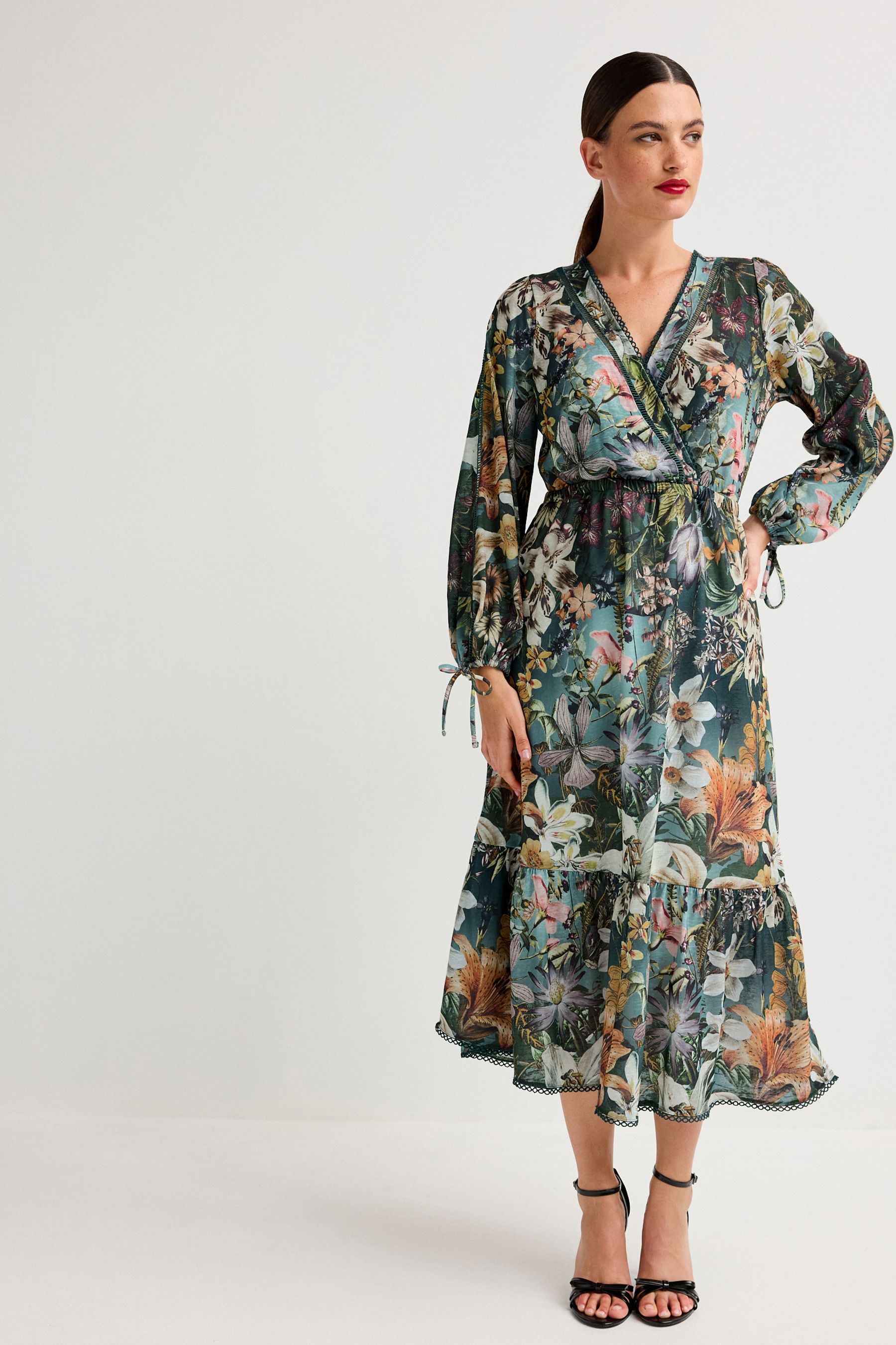 Next floral wrap dress top