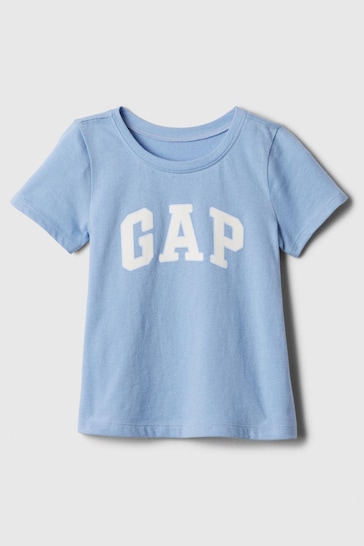 Gap Blue Logo Short Sleeve Crew Neck T-Shirt (Newborn-5yrs)