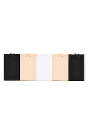 Black/White/Nude High Leg Microfibre Knickers 5 Pack - Image 1 of 3