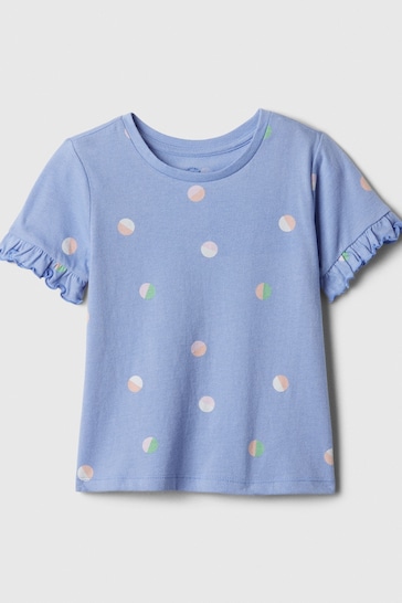 Gap Blue Print Ruffle T-Shirt (3mths-5yrs)