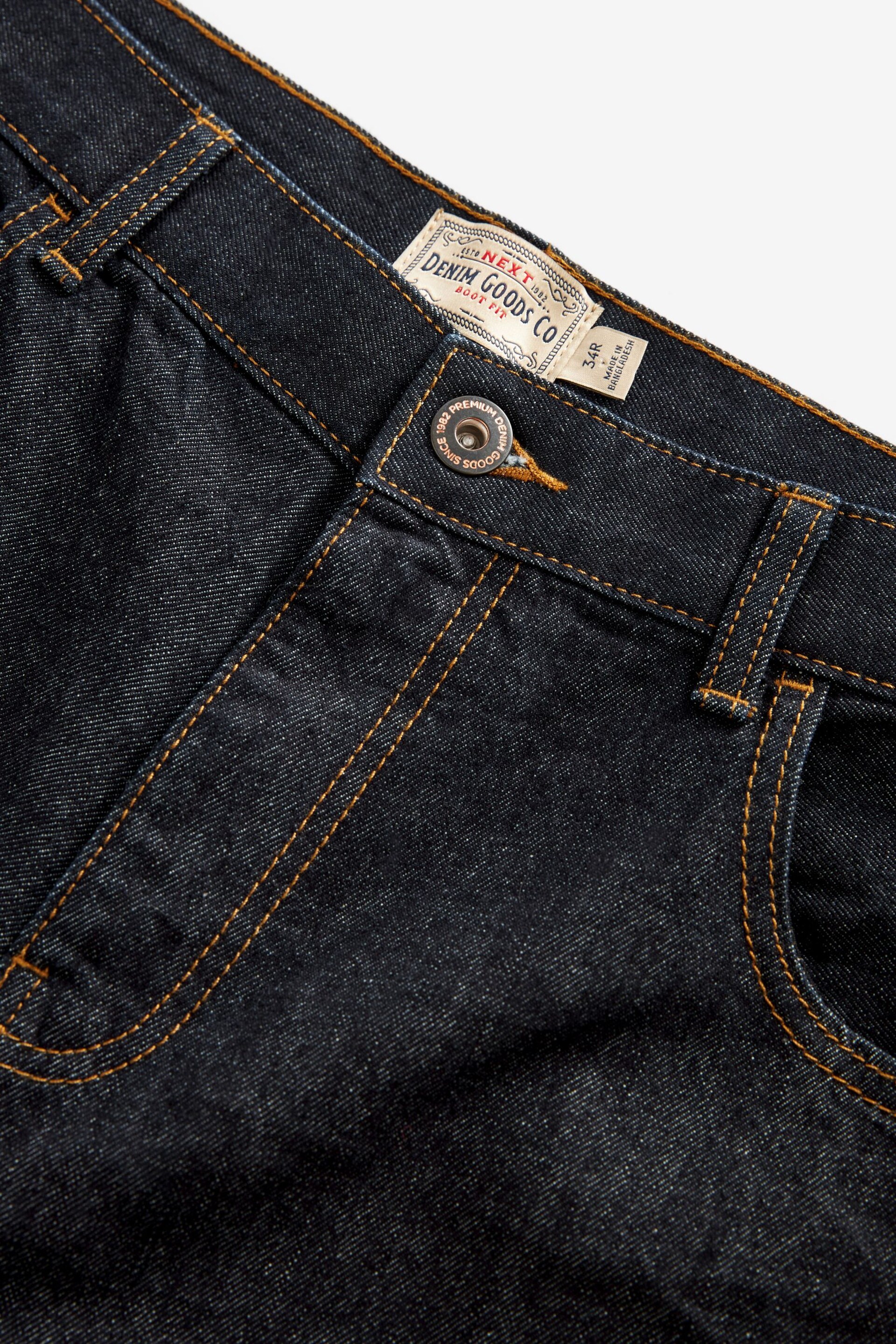 Blue Dark Bootcut 100% Cotton Authentic Jeans - Image 8 of 11