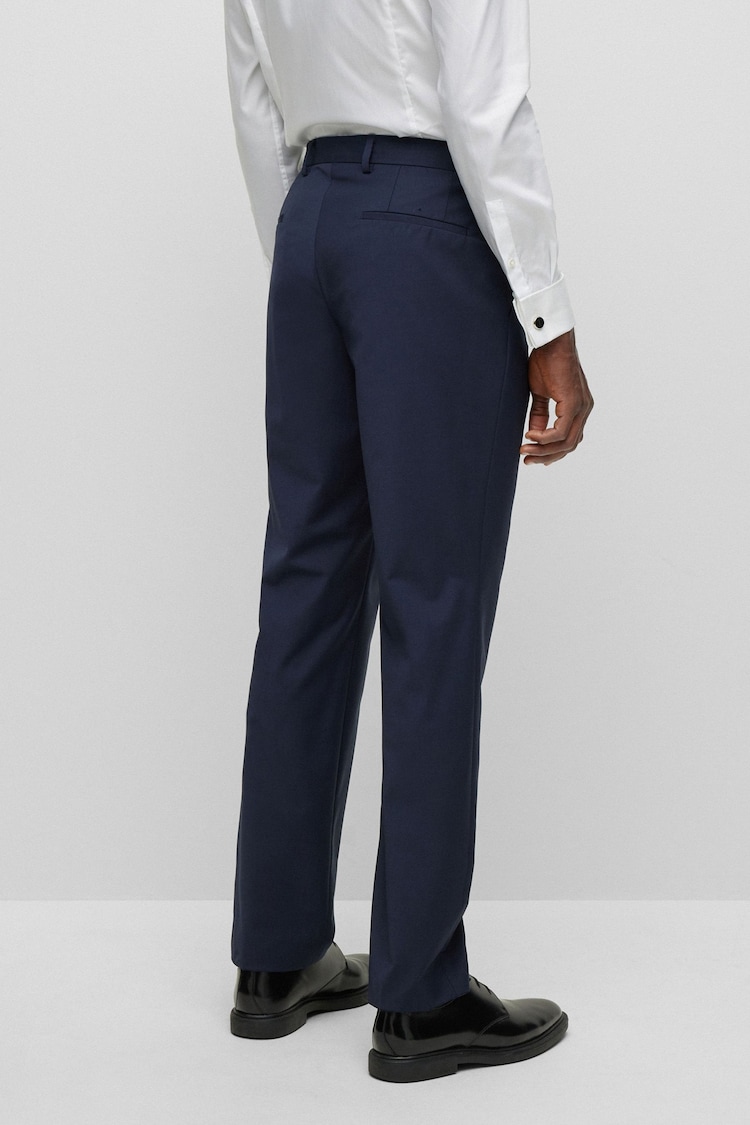 BOSS Blue Leon Wool Mix Regular Fit Suit Trousers - Image 2 of 6