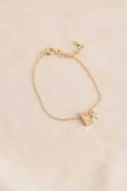 Золотистий - Star and Gem Initial Bracelet - Image 5 of 8