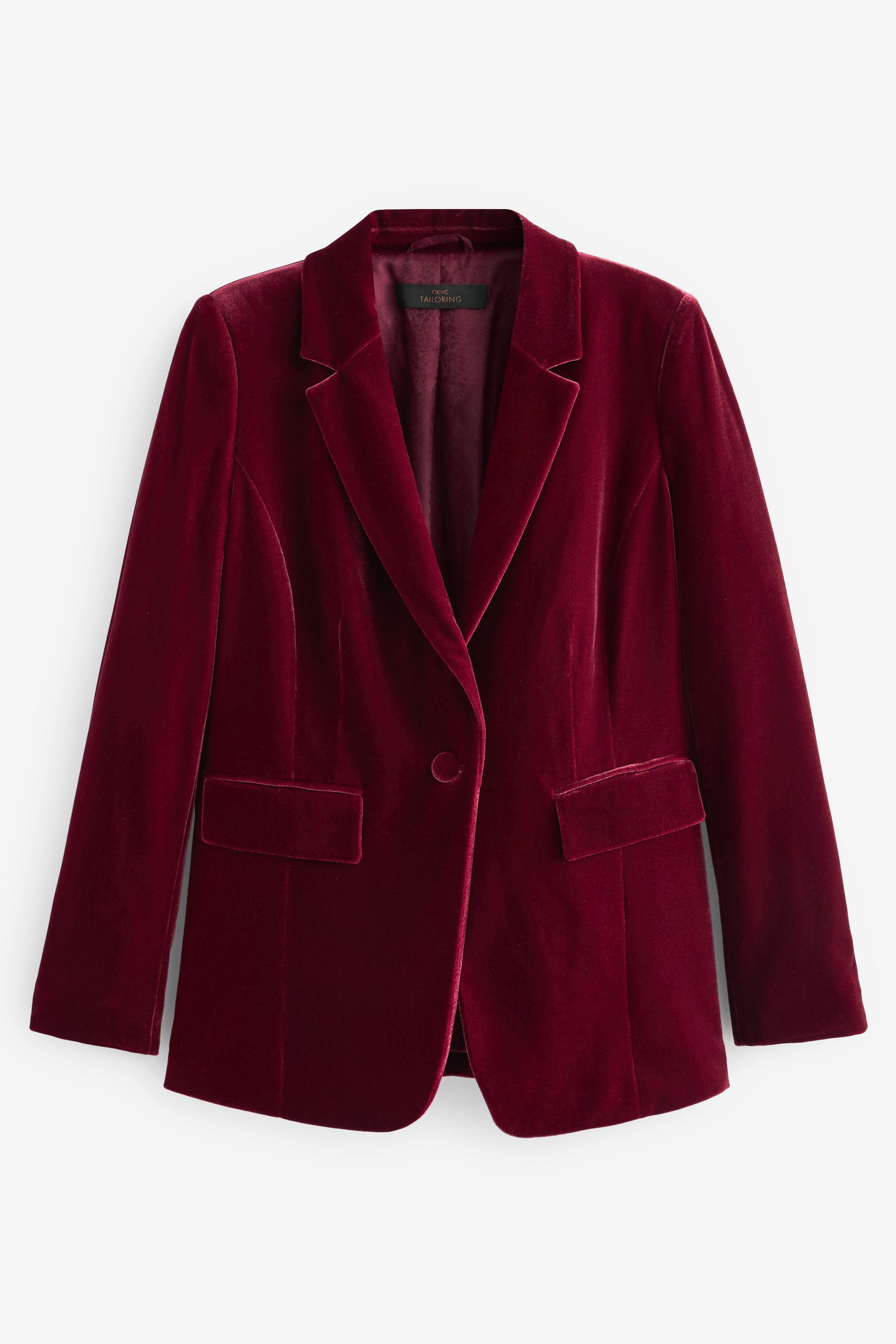 Buy Berry Red Fuller Bust Velvet Jacket from Next Luxembourg