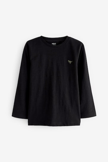 Black Long Sleeve Plain T-Shirt (3mths-7yrs)