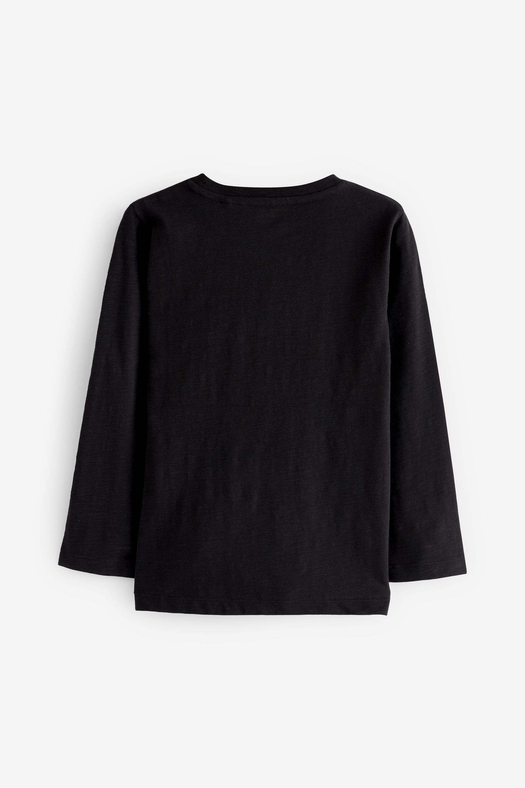 Buy Black 100 Cotton Long Sleeve Plain T Shirt 3mths 7yrs from the Next UK online shop
