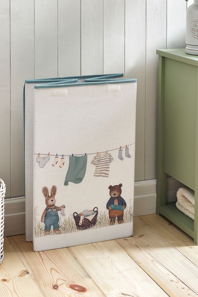Cream Bertie Bear and Rosie Rabbit Laundry Basket - Image 4 of 4