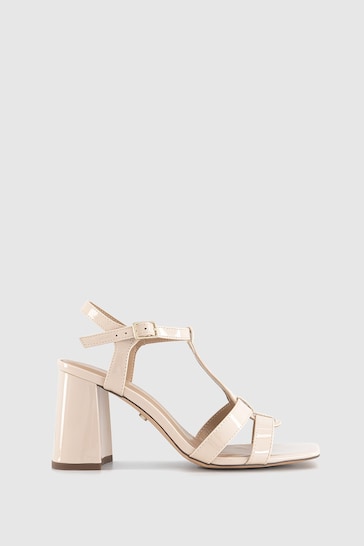Office Natural Halo T Bar Heeled Sandals