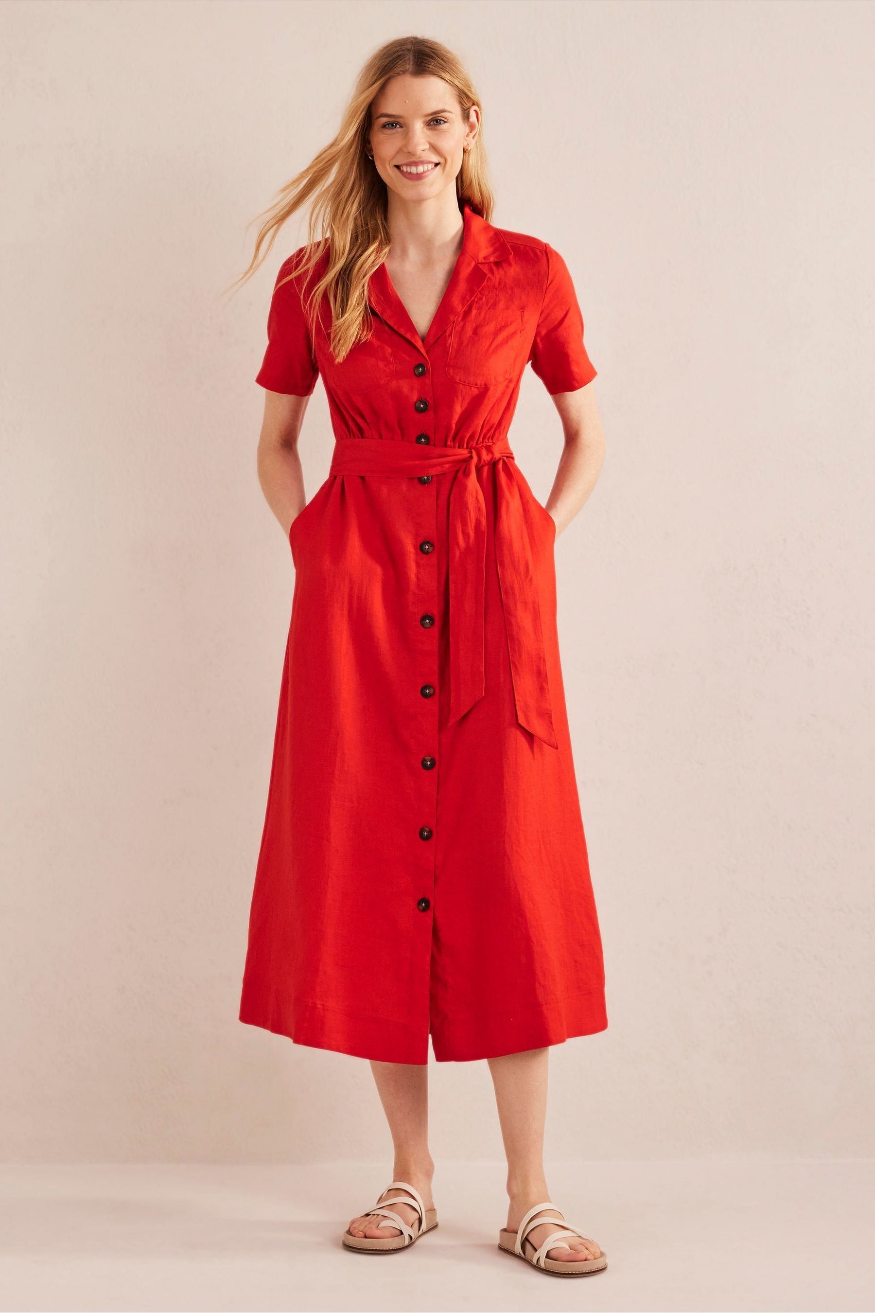 Boden red shirt dress cheap
