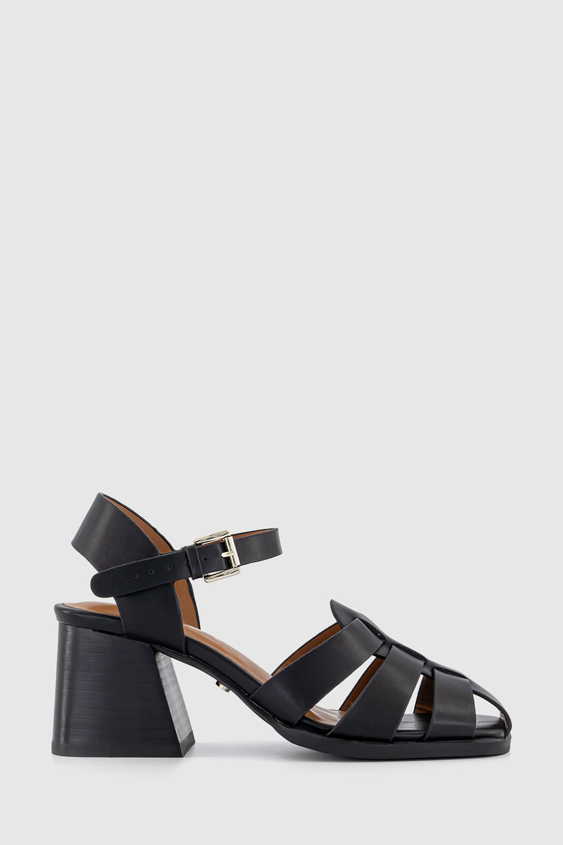 Office Black Fisherman Block Heels - Image 1 of 4