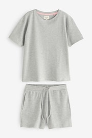 Grey Waffle Short Set Pyjamas - Image 6 of 10