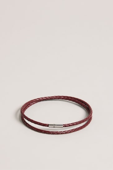Ted Baker Red Ppound Woven Bracelet