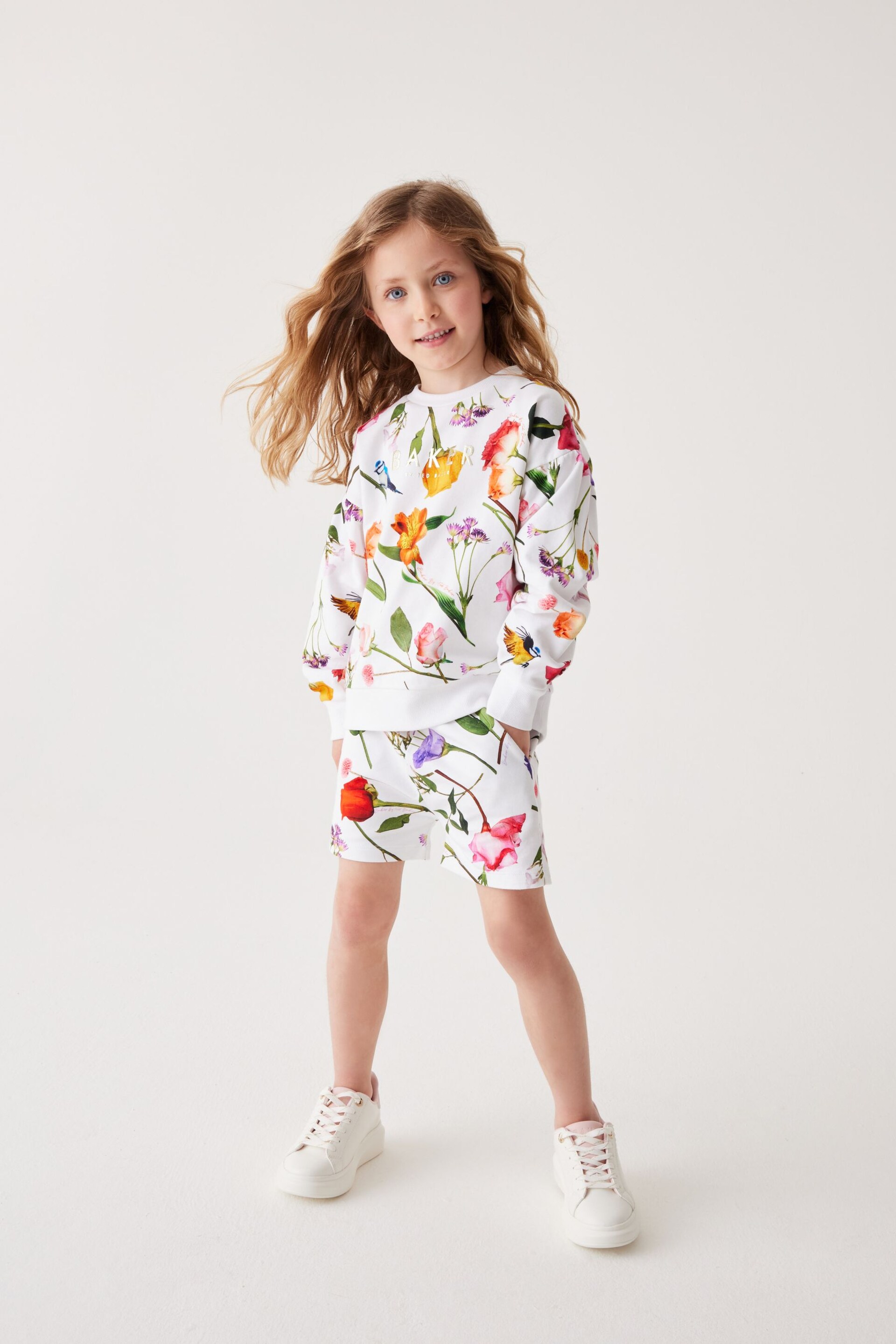 Baker by Ted Baker Floral White Sweater And Shorts Set - Image 1 of 10