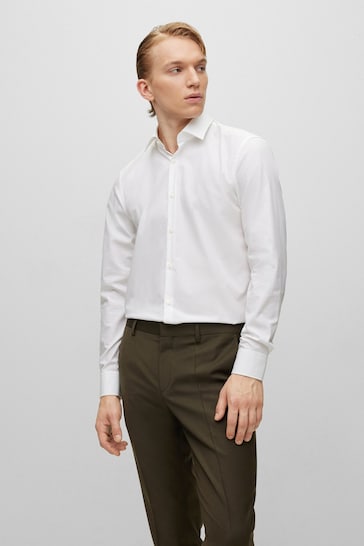 thom browne pinstripe long-sleeve shirt