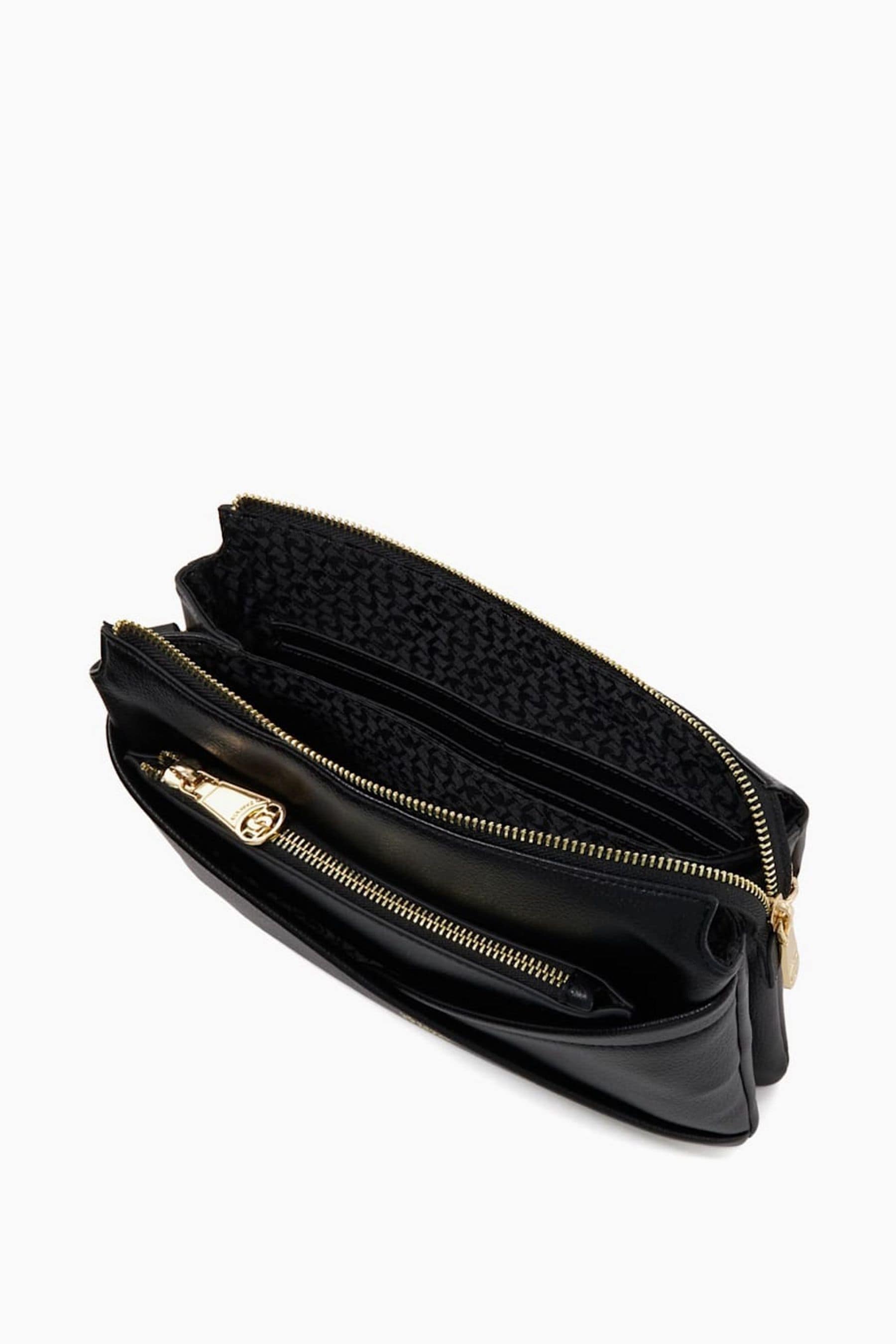 Dune Dalliance Cutwork Small Faux Leather Cross Body Bag Black