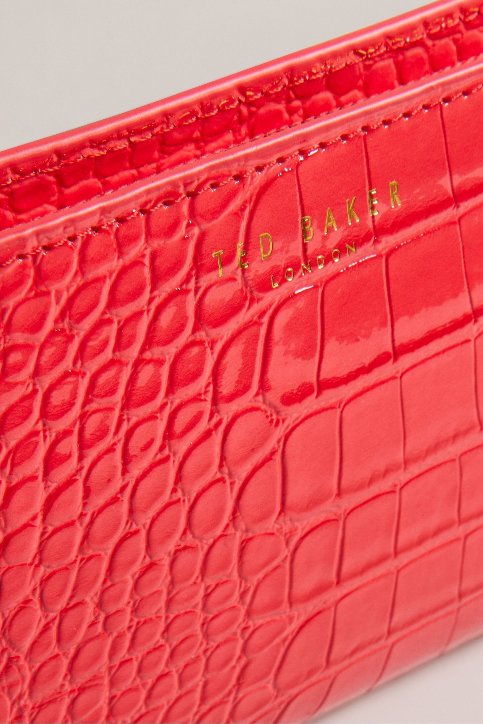 Ted Baker Pink Large Valenne Croc Effect Purse - Image 4 of 4