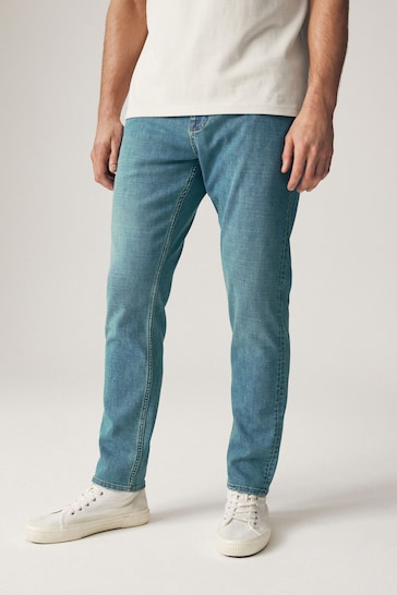 Light Blue Tint Lightweight Jeans