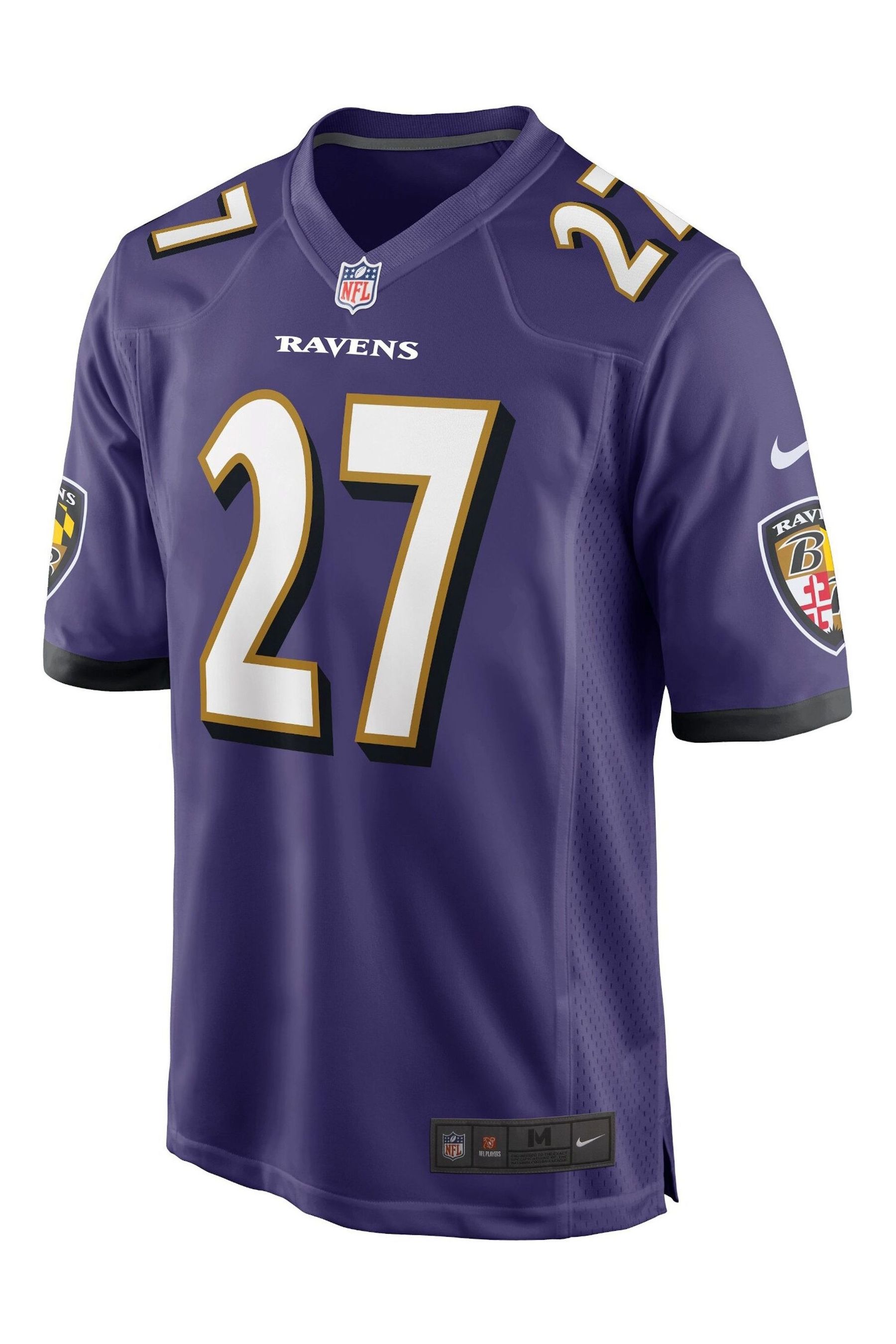 Nike Purple NFL Baltimore Ravens Game Team Colour Jersey New Orchid J.K. Dobbins