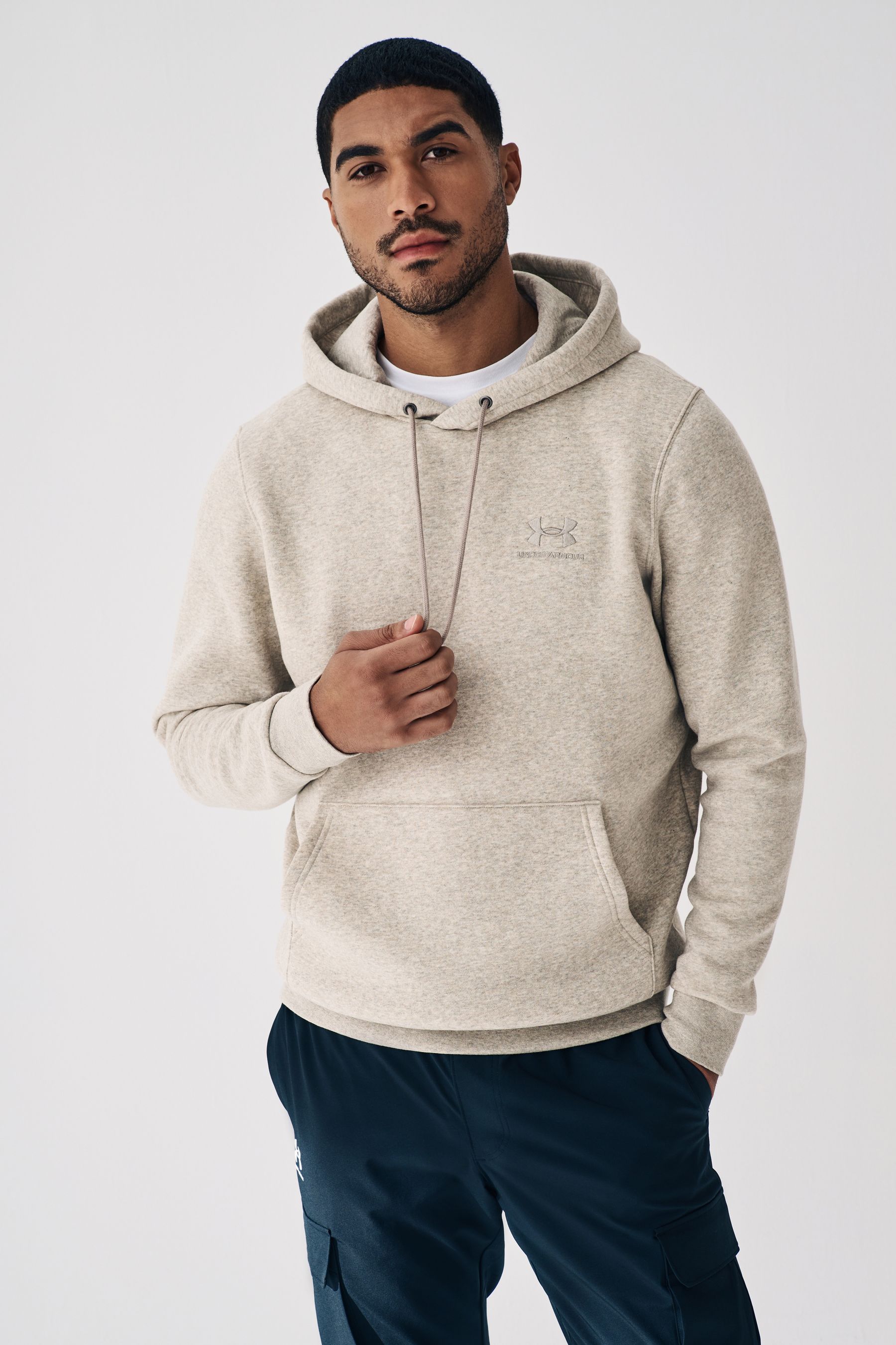 Under Armour Beige Under Armour Beige Icon Fleece Hoodie
