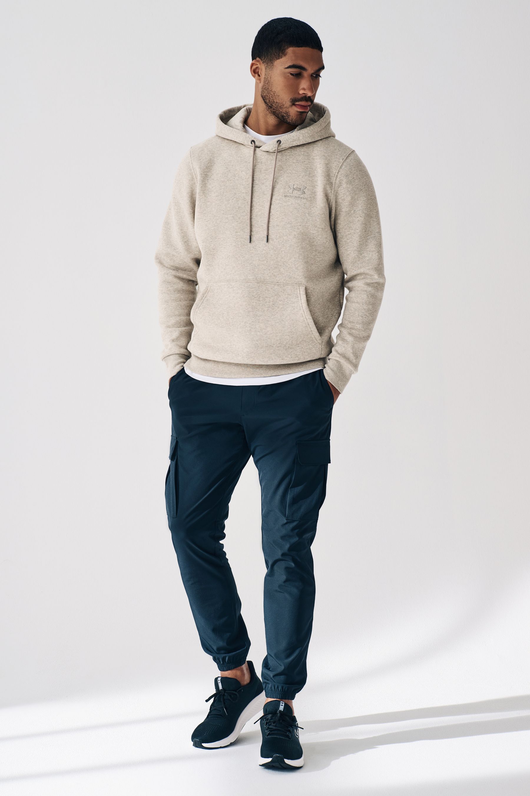 Under Armour Beige Under Armour Beige Icon Fleece Hoodie
