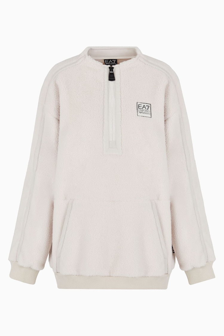 Emporio Armani EA7 Cream Contemporary Teddy Borg Fleece - Image 1 of 3