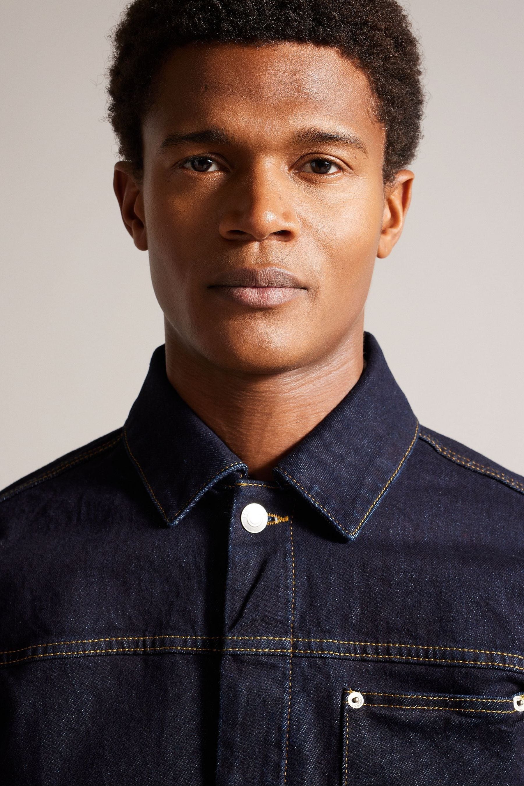 Buy Ted Baker Blue Helmmut Denim Trucker Jacket from Next Luxembourg