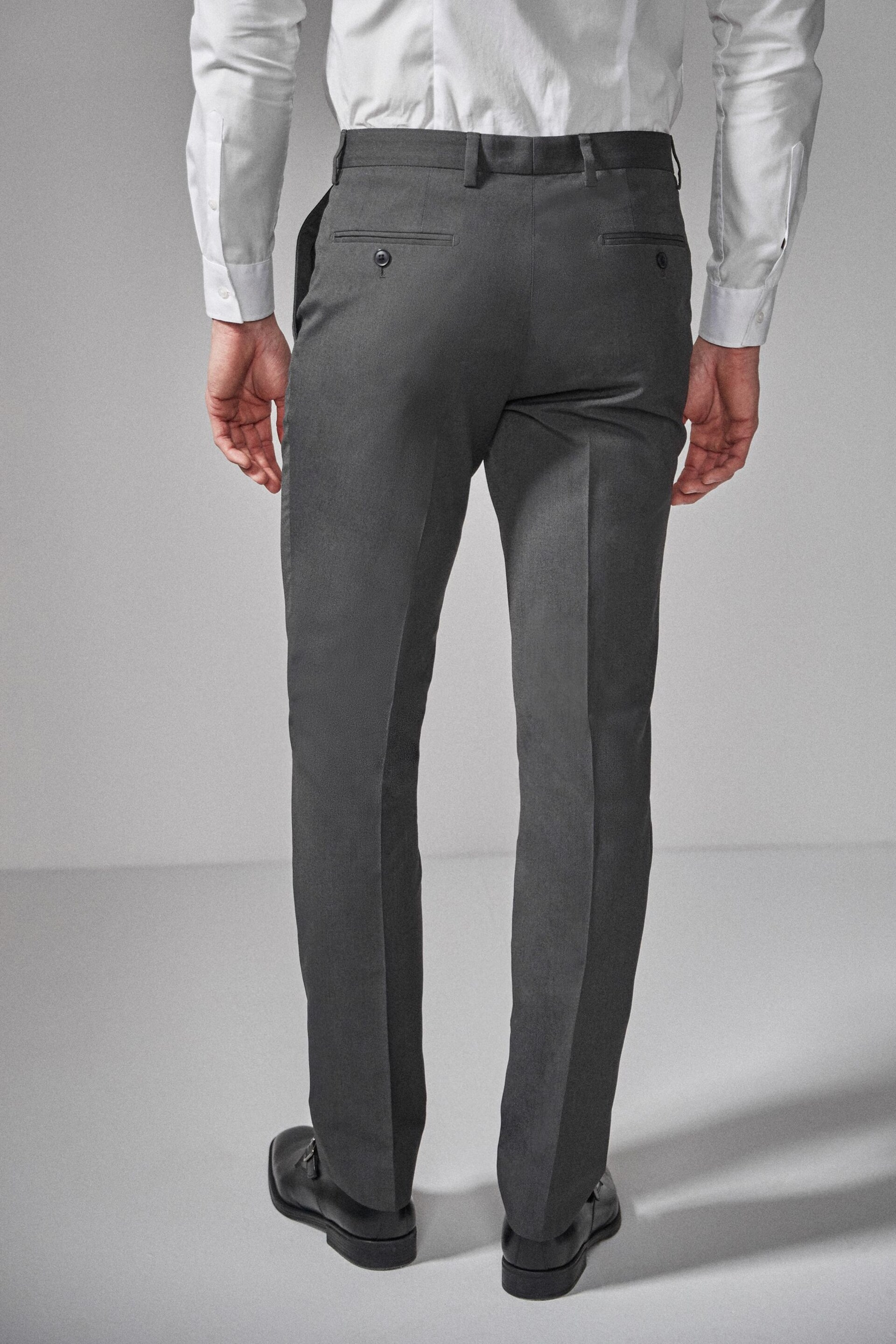 Charcoal Grey Tailored Suit Trousers - Image 2 of 5
