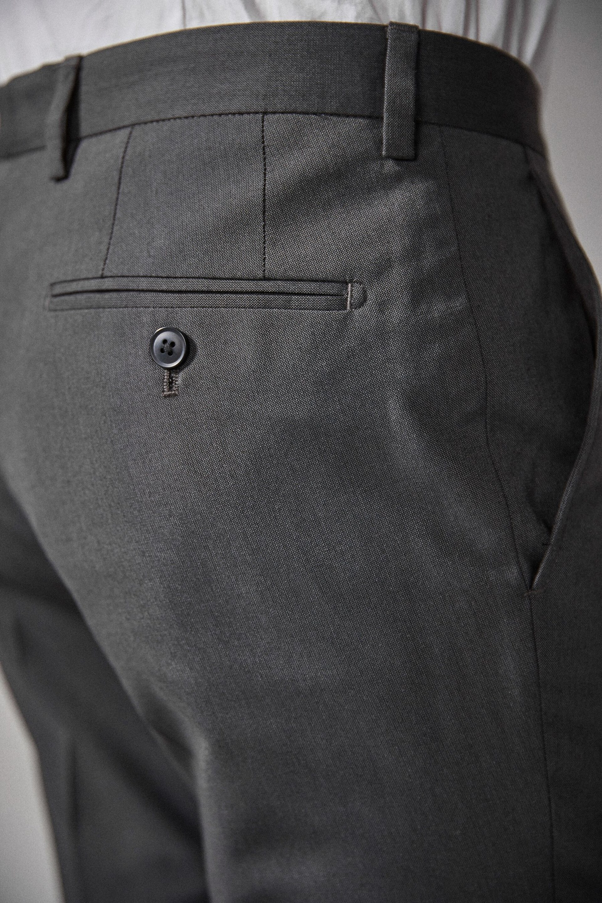 Charcoal Grey Tailored Suit Trousers - Image 3 of 5