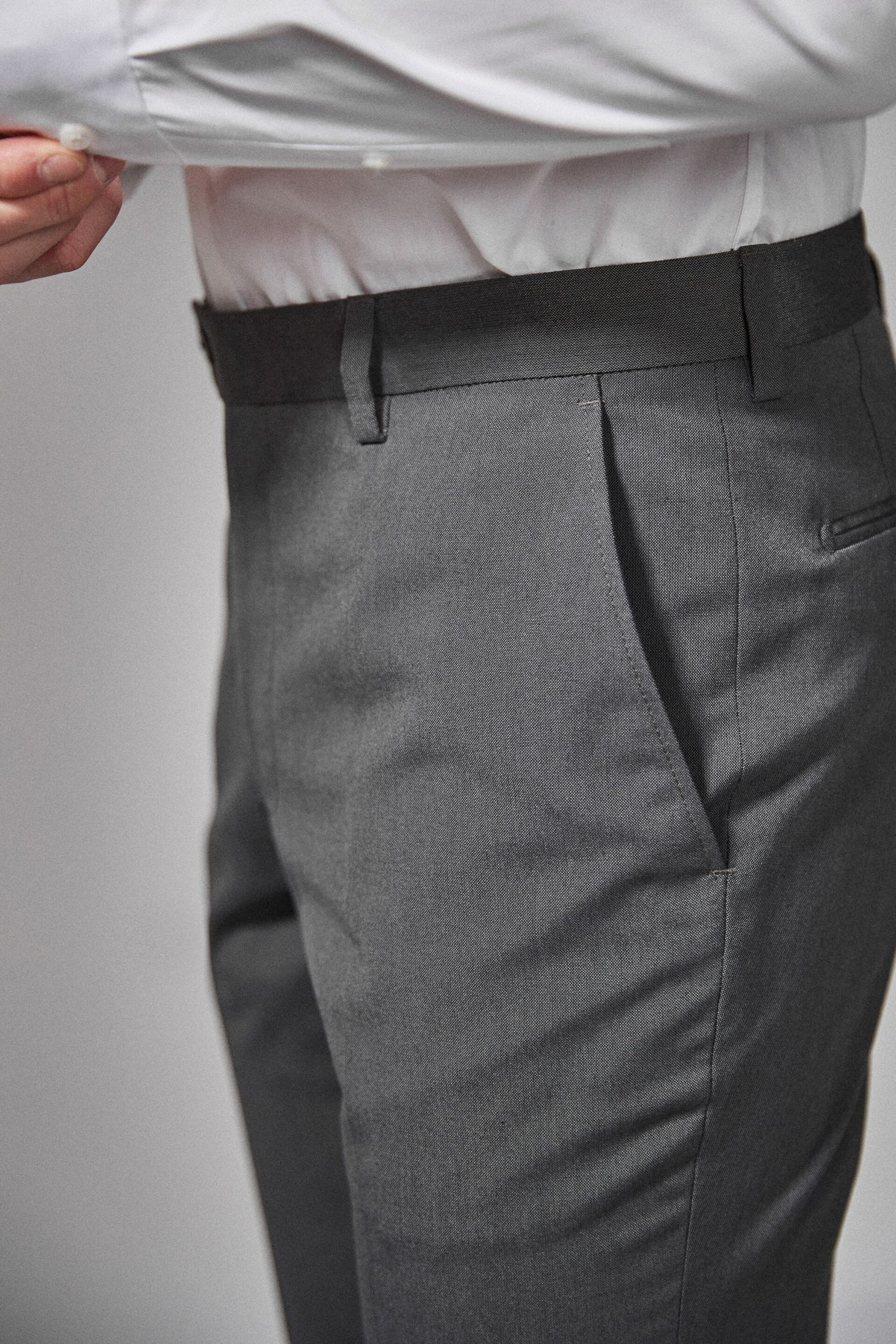 Charcoal Grey Tailored Suit Trousers - Image 4 of 5