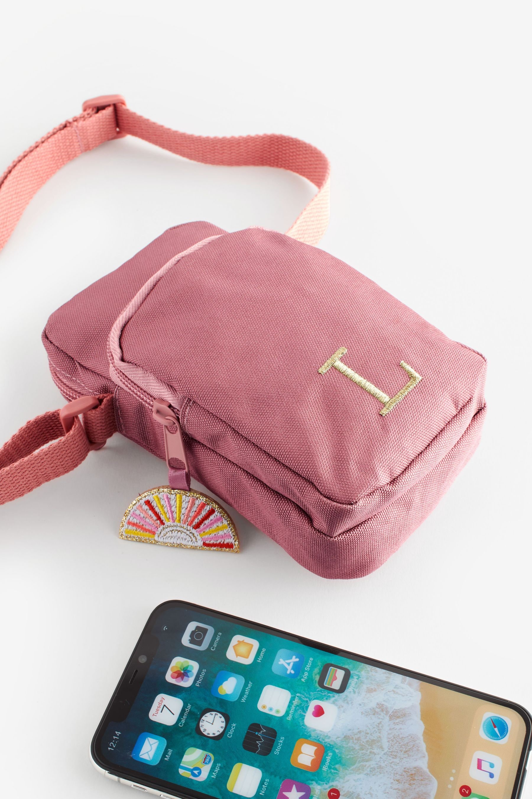 Buy Bright Pink Initial Sun patch Cross Body Bag from the Next UK online shop